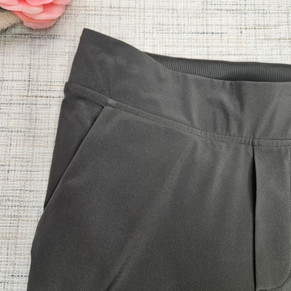 Athleta Brooklyn Ankle Pant Dark Gray Tapered Travel Trousers Size 0 - Picture 3 of 6